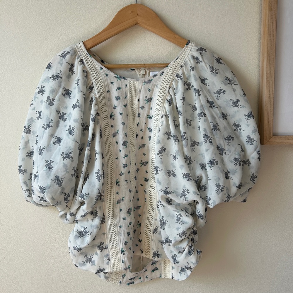 Chloe Floral Silk Georgette Top / Blouse